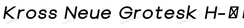 Kross Neue Grotesk H字体转换